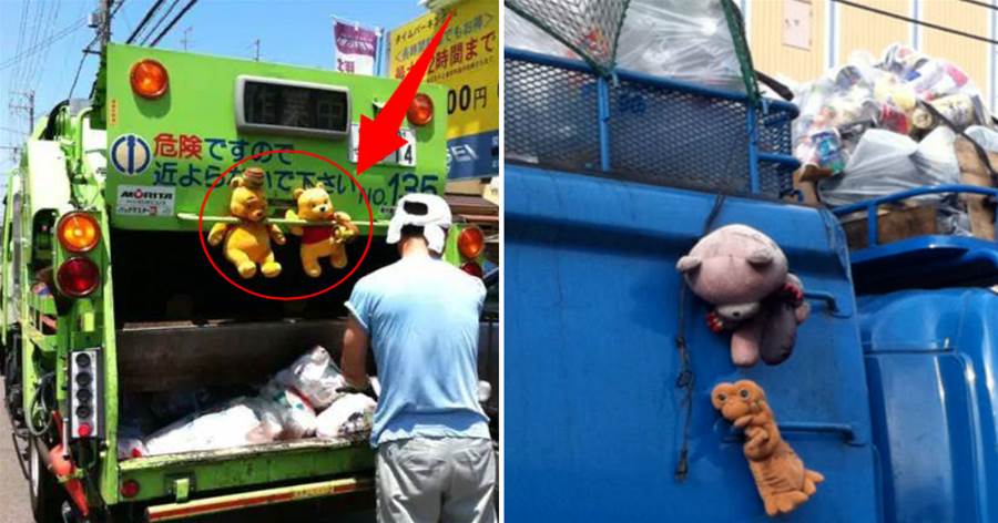 你知道為什麼日本垃圾車上總掛著一堆娃娃嗎？清潔員工：溫柔的人才知道答案...